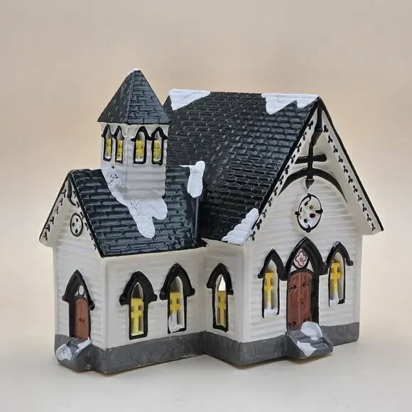 Dept. 56 CHURCH of the Open Door Original Snow Village Lighted 5048-2 VTG 1986 - Picture 2 of 13
